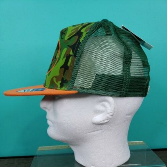 Duck Dynasty Camo Trucker Hat Hunting Snapback Cap - Camouflage / Orange / Green - Picture 5 of 9